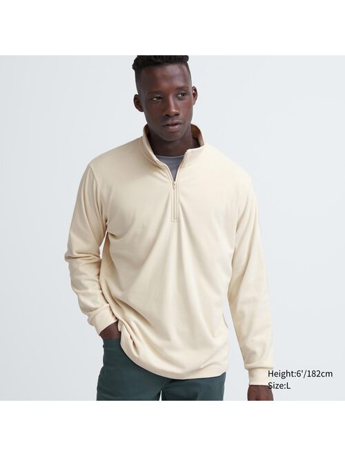 UNIQLO Smooth Fleece Half-Zip Long-Sleeve T-Shirt