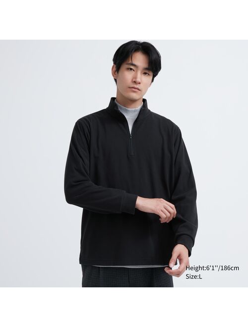 UNIQLO Smooth Fleece Half-Zip Long-Sleeve T-Shirt