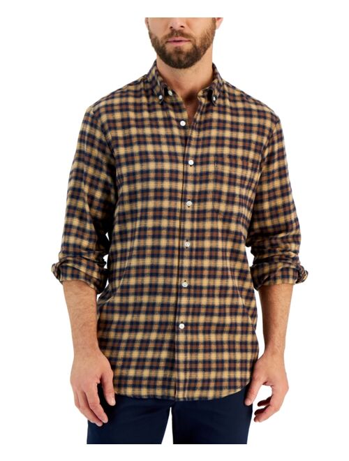 Club Room Men's Regular-Fit Plaid Flannel Shirt, Created for Macy's