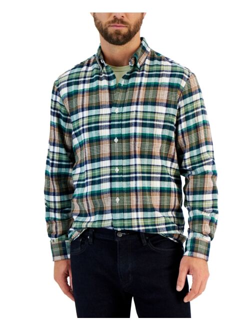 Club Room Men's Regular-Fit Plaid Flannel Shirt, Created for Macy's