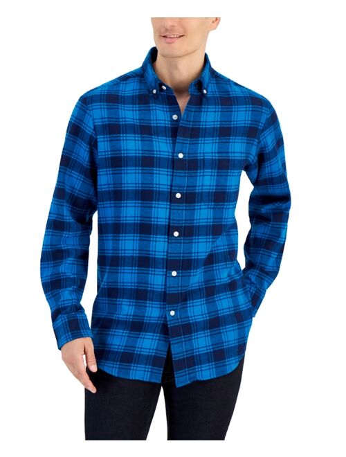 Club Room Men's Regular-Fit Plaid Flannel Shirt, Created for Macy's