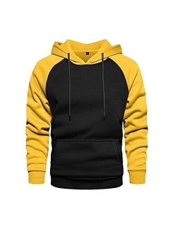 Lbl Leading The Better Life LBL Men's Solid Pullover Hoodies Sports Soft Blend Fleece Hooded Sweatshirts with Kanga Pocket