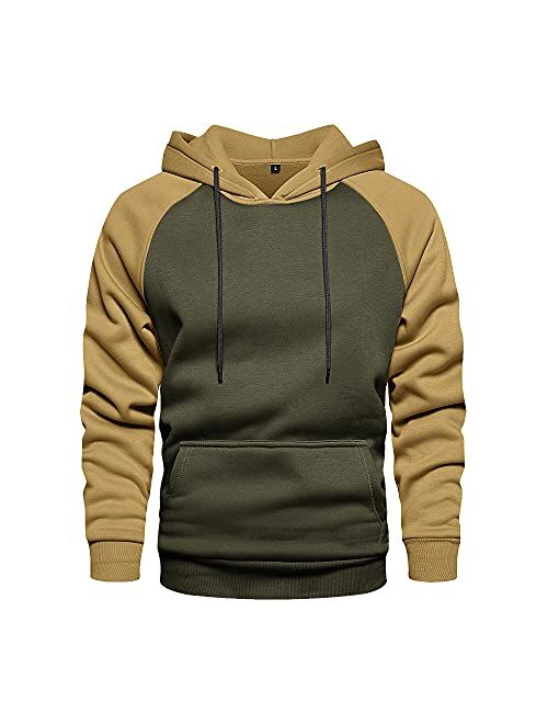 Lbl Leading The Better Life LBL Men's Solid Pullover Hoodies Sports Soft Blend Fleece Hooded Sweatshirts with Kanga Pocket