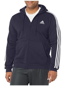 Men's Essentials Fleece 3-Stripes Full-Zip Hoodie