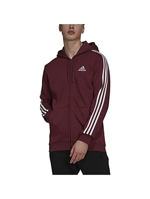 adidas Men's Essentials Fleece 3-Stripes Full-Zip Hoodie