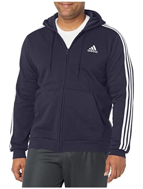 adidas Men's Essentials Fleece 3-Stripes Full-Zip Hoodie