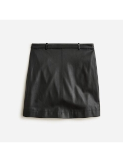 Trouser mini skirt in faux leather