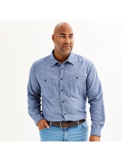 Big & Tall Sonoma Goods For Life Regular-Fit Flannel Button-Down Shirt