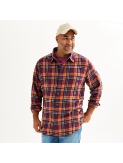 Big & Tall Sonoma Goods For Life Regular-Fit Flannel Button-Down Shirt