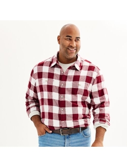 Big & Tall Sonoma Goods For Life Regular-Fit Flannel Button-Down Shirt