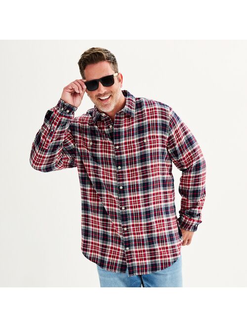 Big & Tall Sonoma Goods For Life Regular-Fit Flannel Button-Down Shirt