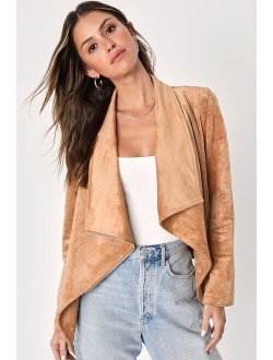 Wild at Heart Olive Green Vegan Suede Moto Jacket