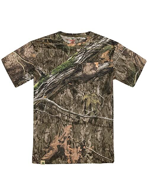 Mossy Oak Men's Camo Hunting Shirt Short Sleeve Cotton