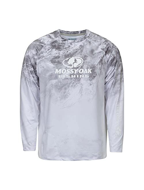 Mossy Oak Men's Fishing Shirts Long Sleeve with 40+ UPF Sun Protection