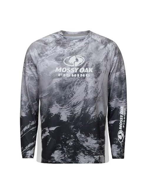 Mossy Oak Men's Fishing Shirts Long Sleeve with 40+ UPF Sun Protection