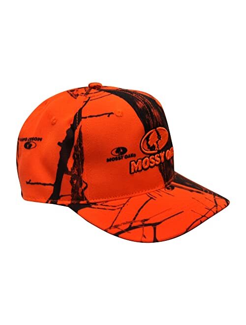 Mossy Oak Blaze 3D Camo Logo Cap Hat, Precurved Visor, Mid-High Crown, Structured, Adult OSFM