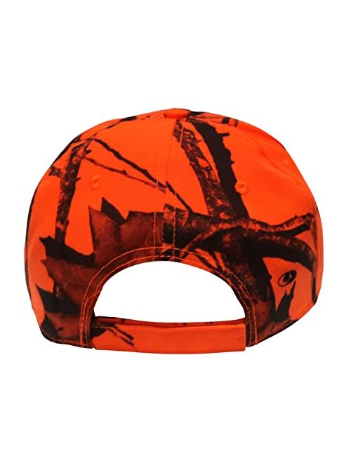 Mossy Oak Blaze 3D Camo Logo Cap Hat, Precurved Visor, Mid-High Crown, Structured, Adult OSFM