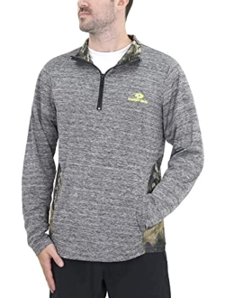 Men's Quarter Zip Performance Camo Shirt