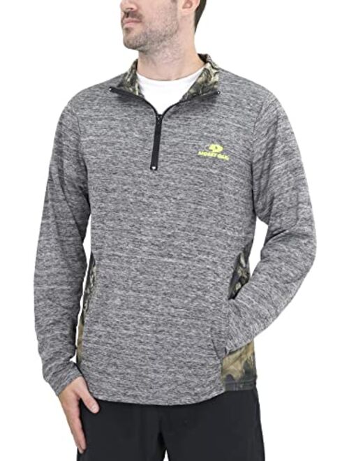 Mossy Oak Men's Quarter Zip Performance Camo Shirt