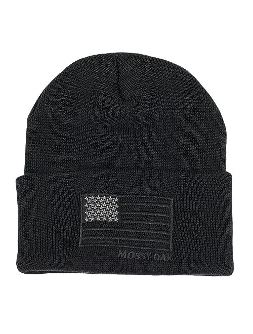 Mossy Oak Men's Knit Cuffed American Flag Winter Beanie