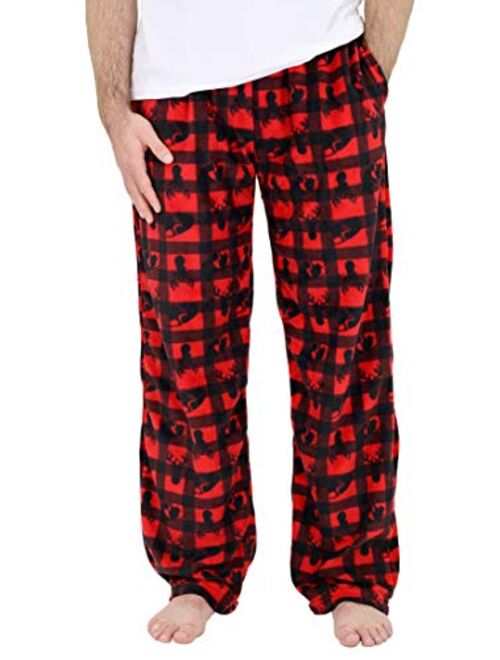 Mossy Oak Men's Buffalo Plaid Fleece Pajama Pants