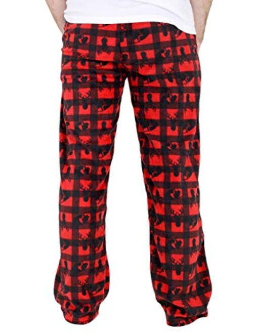 Mossy Oak Men's Buffalo Plaid Fleece Pajama Pants