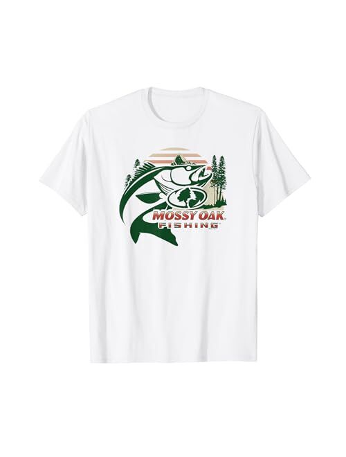 Mossy Oak Fishing Built For The Bite Fish Logo T-Shirt