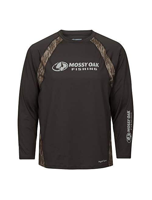 Mossy Oak Men's Fishing Shirts Long Sleeve with UPF 40+ Sun Protection