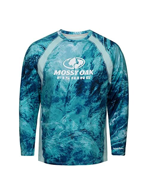 Mossy Oak Men's Fishing Shirts Long Sleeve with UPF 40+ Sun Protection