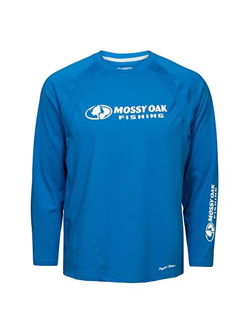 Mossy Oak Men's Fishing Shirts Long Sleeve with UPF 40+ Sun Protection