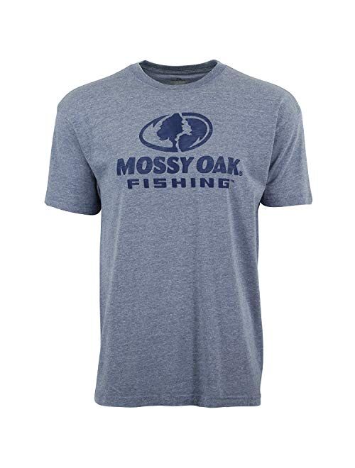 Mossy Oak Triblend Fishing Logo Burnout T-Shirt for Men