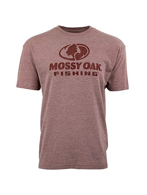 Mossy Oak Triblend Fishing Logo Burnout T-Shirt for Men