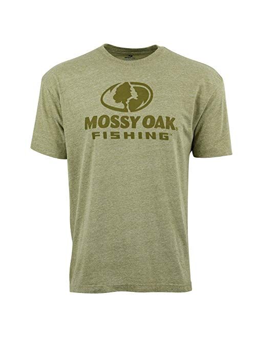 Mossy Oak Triblend Fishing Logo Burnout T-Shirt for Men