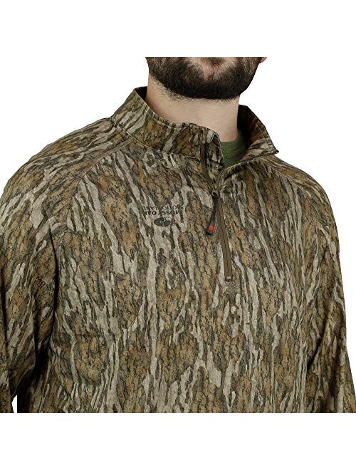 Mossy Oak Men's Hunting Shirts Lightweight Quarter Zip Camo