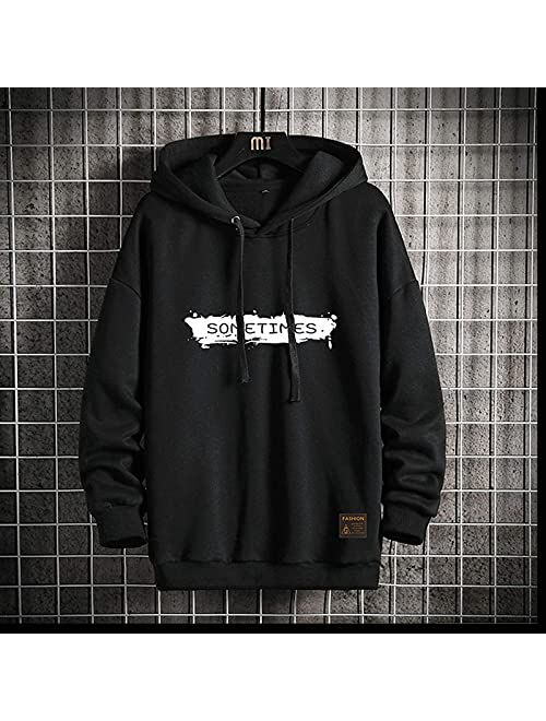 Moshtashio Men's Hoodie Hip Hop Graphic Fleece Hooded Pullover Novelty Long Sleeve Sweatshirt