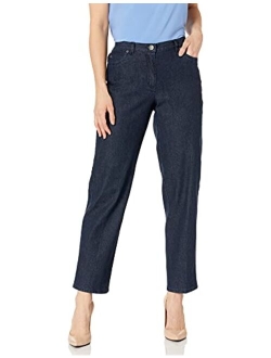 Women's Petite Classic Flat Front Denim Jean