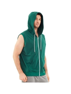 DubinikShort Sleeve Hoodie Lightweight Soft Cotton Moisture Wicking Kangaroo Pocket Short Sleeve Hoodie For Men