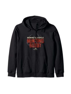 Mommy's Little Hunting Buddy Horns Logo Zip Hoodie