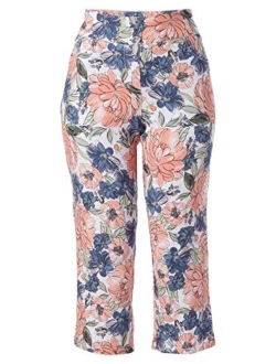 Women's Floral Denim Capri