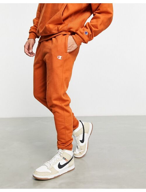 Champion small logo sweatpants in tan