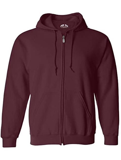 Joe's USA Full Zipper Hoodies - Hooded Sweatshirts in 25 Colors. Sizes S-5XL