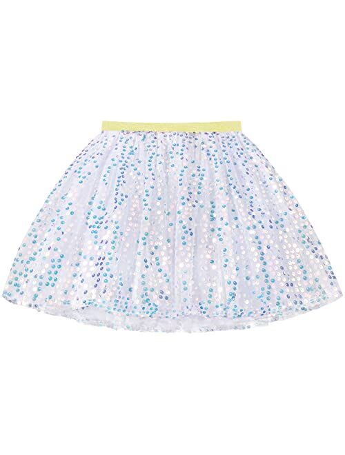 KEREDA Baby Girls Layered Tutu Skirt Sparkling Sequin Tulle Dance Skirts 1-12 Years