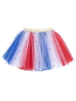 Simplicity Baby Girl's Rainbow Tutu Skirt 4-Layer Tulle Princess Ballet Dress