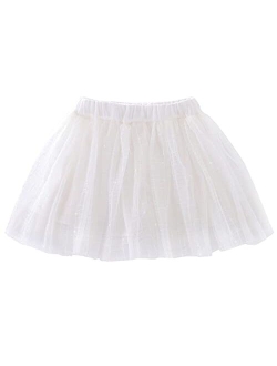 Tortoise & Rabbit Soft Plaid Tulle Tutu Skirt for Toddlers Girls Princess Dress Up 1-10 Years