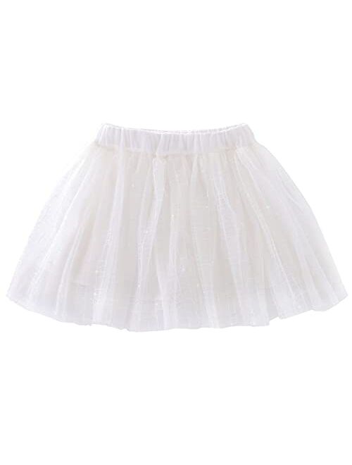 Tortoise & Rabbit Soft Plaid Tulle Tutu Skirt for Toddlers Girls Princess Dress Up 1-10 Years