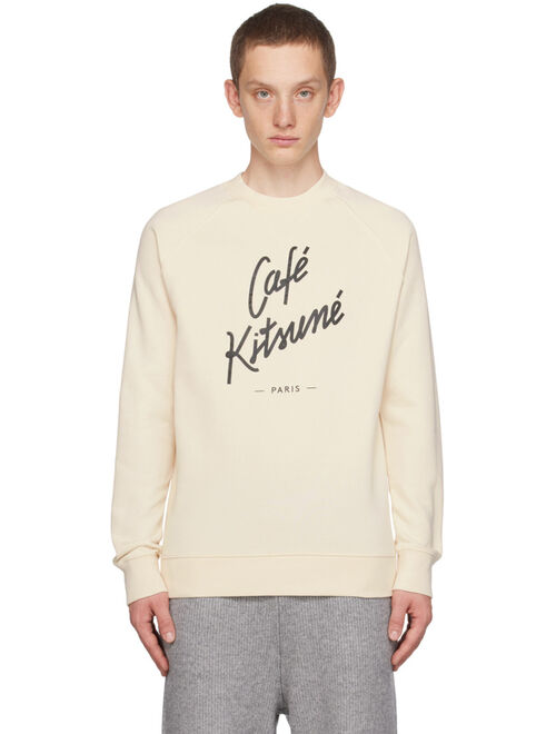 MAISON KITSUNE Off-White 'Cafe Kitsune' Sweatshirt