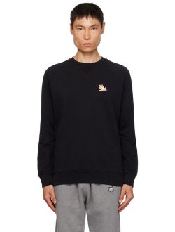 MAISON KITSUNE Black Chillax Fox Patch Sweatshirt