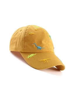 Bamery Toddler Baseball Hat for Boys&Girls Baby Baseball Cap Embroidery Dinosaur Kids Hat for 2-6T