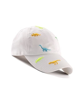 Bamery Toddler Baseball Hat for Boys&Girls Baby Baseball Cap Embroidery Dinosaur Kids Hat for 2-6T