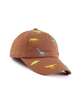 Bamery Toddler Baseball Hat for Boys&Girls Baby Baseball Cap Embroidery Dinosaur Kids Hat for 2-6T